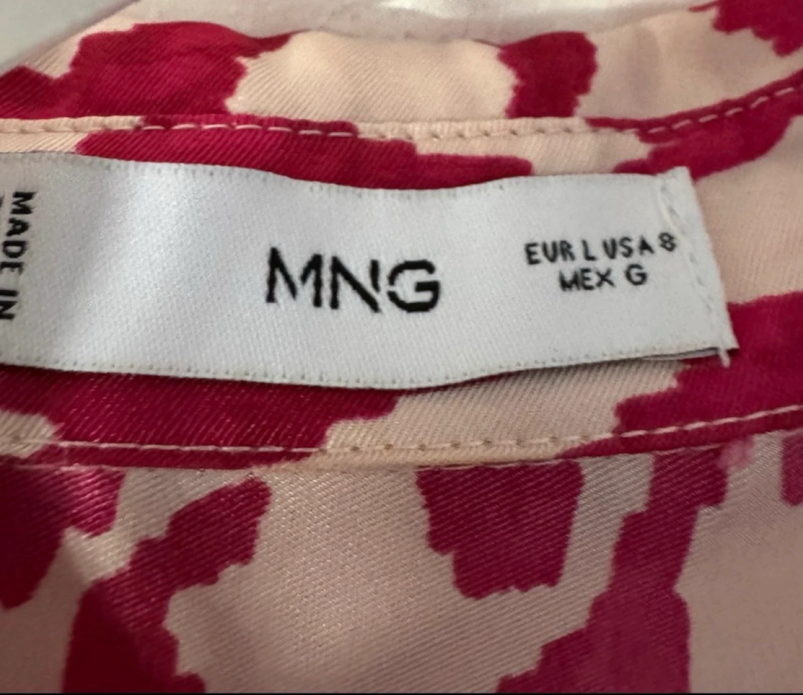 Mango wikkeljurk fuchsia print maat L nieuw – photo 9